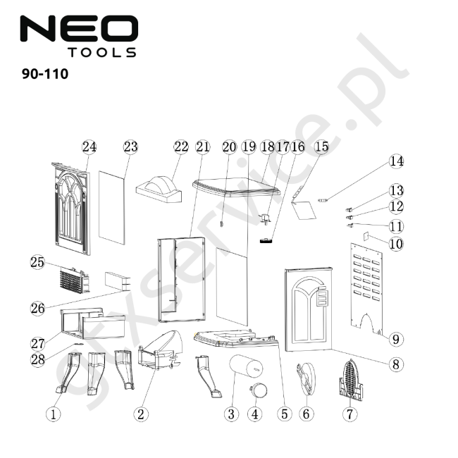 Ceramiczny termowentylator - NEO 90-110 
