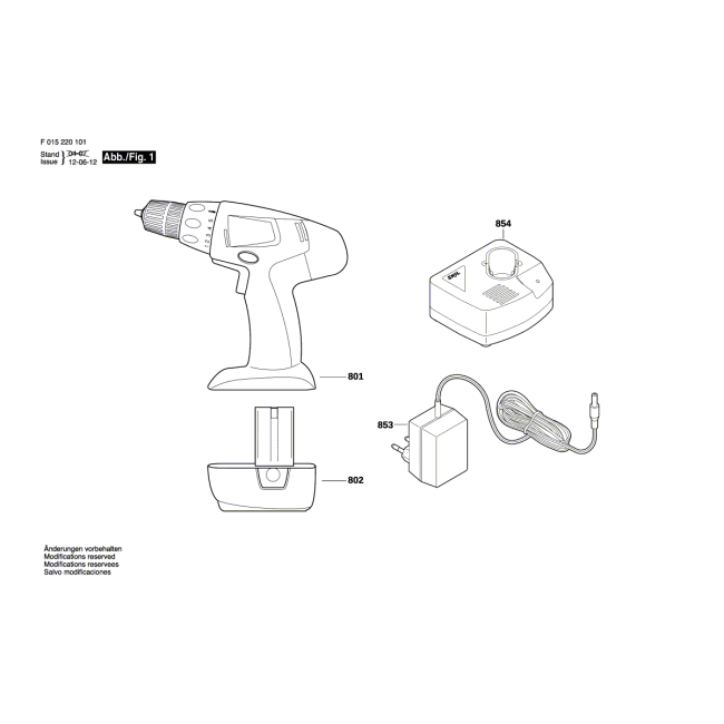 Wiertarko-wkrętarka akumulatorowa - SKIL 2401 F015240101 - (rysunek techniczny)
