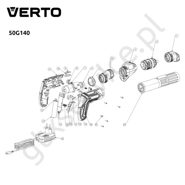 Wkrętarka akumulatorowa - VERTO 50G140 