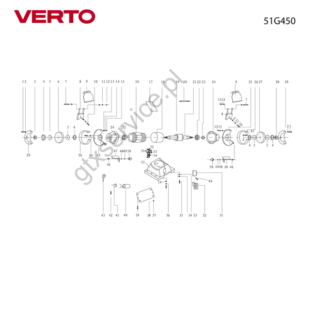 Szlifierka stołowa - VERTO 51G450 