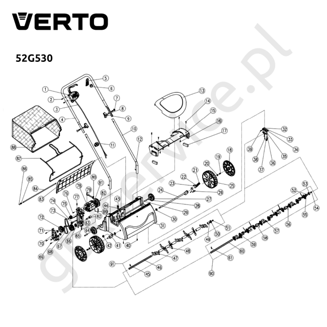 Aerator/wertykulator - VERTO 52G530 