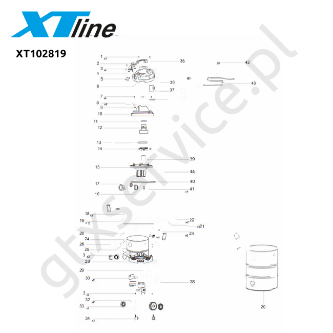 Odkurzacz - XTLINE XT102819 
