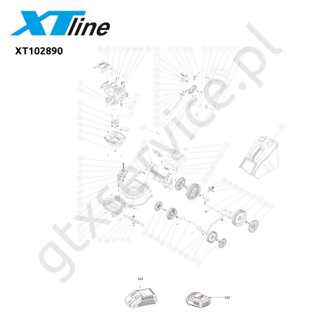 Kosiarka akumulatorowa - XTLINE XT102890 