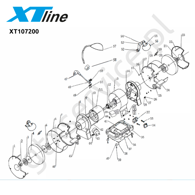 Szlifierka stołowa - XTLINE XT107200 