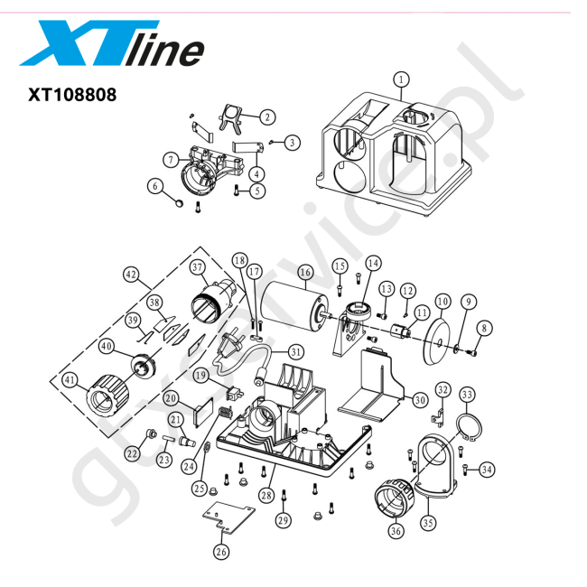 Szlifierka stołowa - XTLINE XT108808 