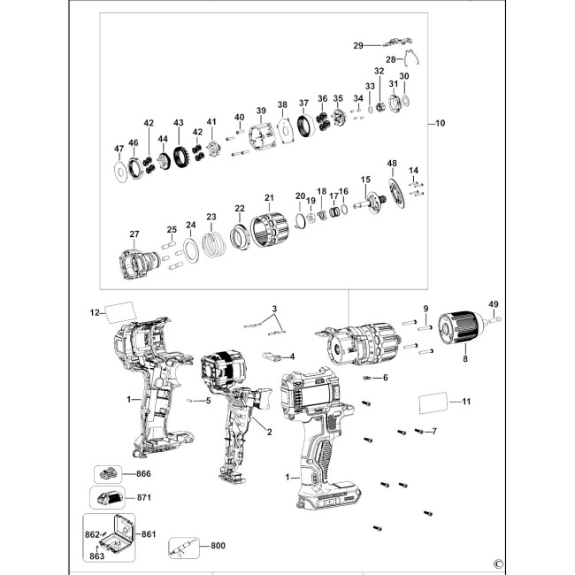 Wiertarko wkrętarka - DEWALT DCD778 