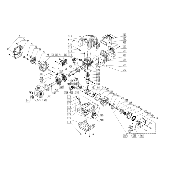 Kosa spalinowa - NAC BP620-38KA-T 