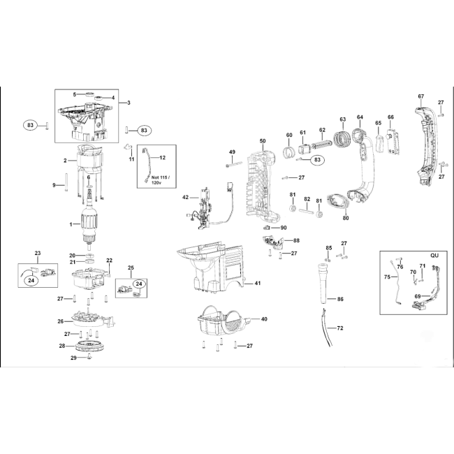 Młotowiertarka SDS-MAX - DEWALT D25601K 