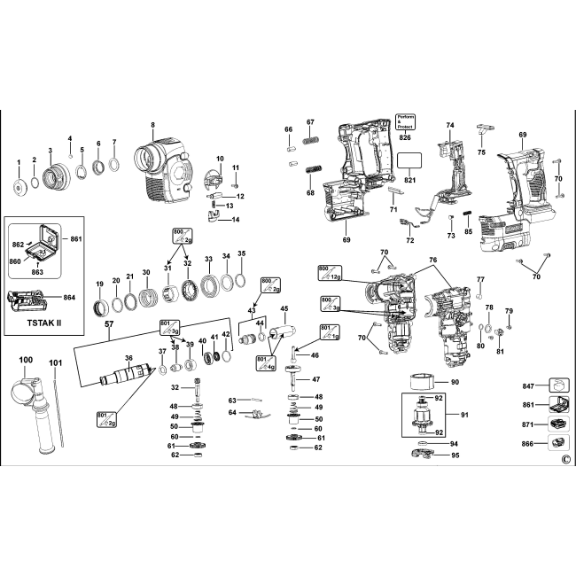 Młotowiertarka SDS+ - DEWALT DCH253 