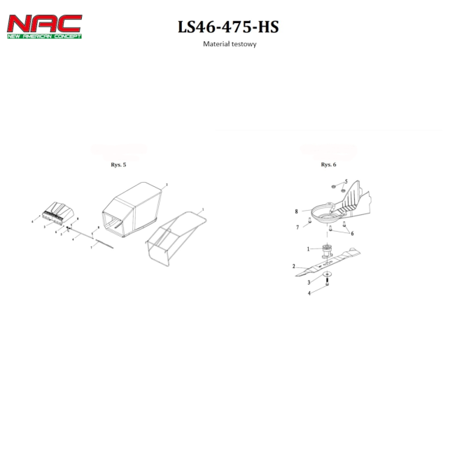 Kosiarka spalinowa - NAC LS46-475-HS 