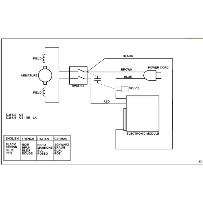 Szlifierka kątowa - DEWALT D28133 Typ 2 - (rysunek techniczny)
