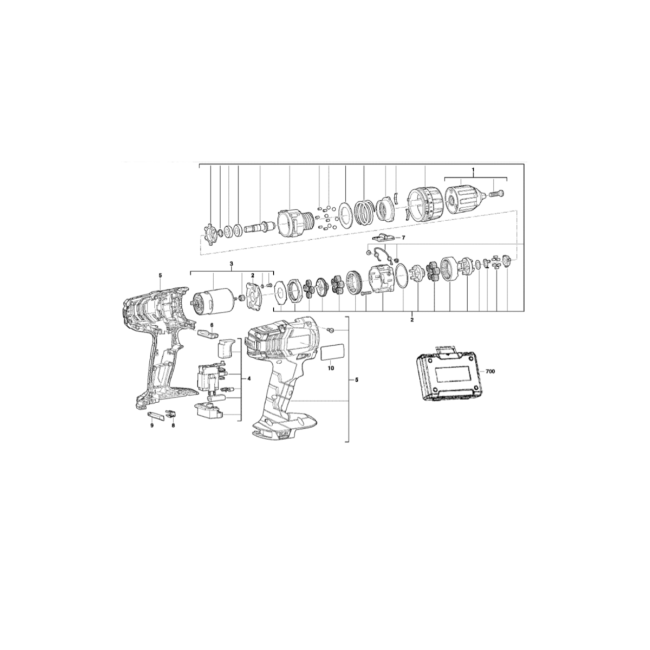 Wiertarko-wkrętarka akumulatorowa - BS14G2LI-152C 4000433018 - (rysunek techniczny)
