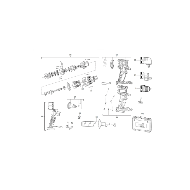 Wiertarko-wkrętarka akumulatorowa - BSB18CBL-0 4000448777 - (rysunek techniczny)
