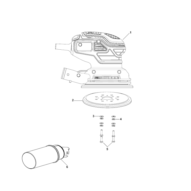 Szlifierka oscylacyjna - BLACK&DECKER KA199 Typ 1 - (rysunek techniczny)
