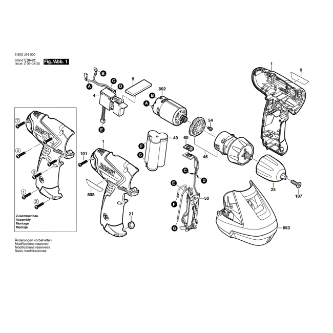 Wiertarko-wkrętarka akumulatorowa - BOSCH ZIELONY PSR10,8LI 3603J54000 - (rysunek techniczny)

