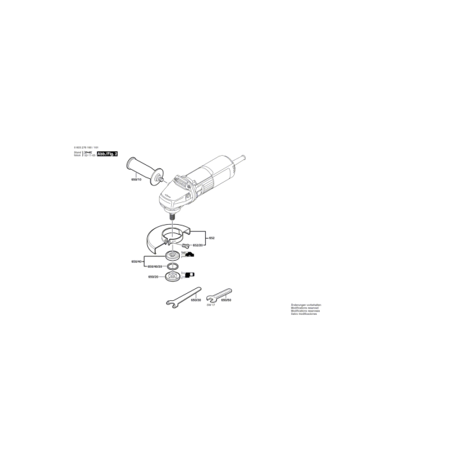 Szlifierka kątowa - BOSCH ZIELONY PWS500 0603278161 - (rysunek techniczny)
