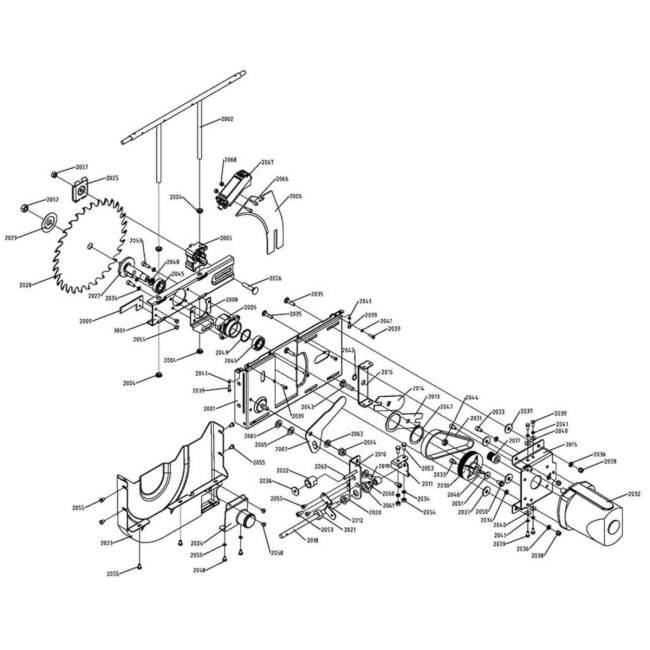 Pilarka stołowa - SCHEPPACH HS100L 3901304948 - (rysunek techniczny)
