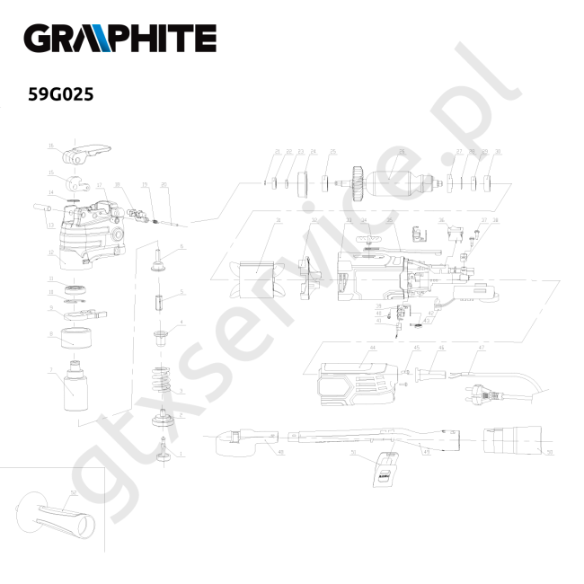 Urządzenie wielofunkcyjne - GRAPHITE 59G025 