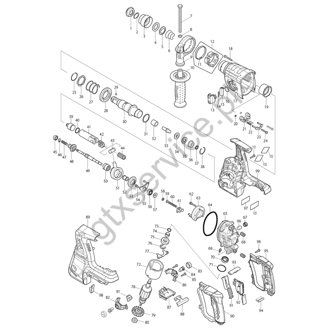 Młotowiertarka SDS Plus - MAKITA BHR262 