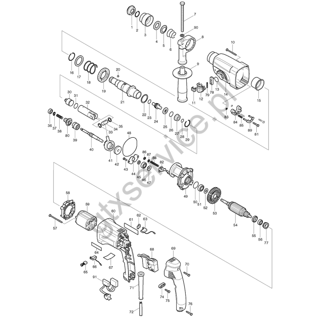 Młotowiertarka - MAKITA HR2450F 