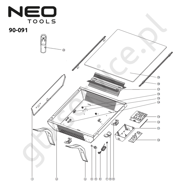 Grzejnik konwektorowy elektryczny - NEO 90-091 