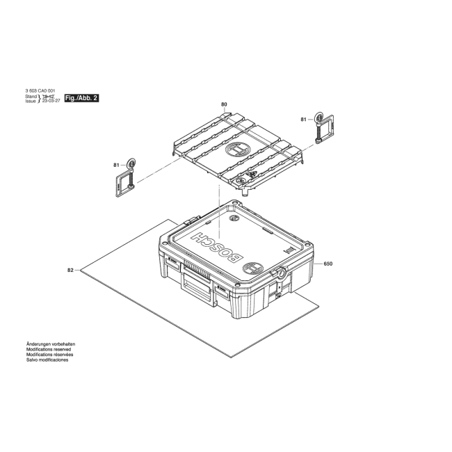 Wyrzynarka - BOSCH ZIELONY PST700E 3603CA0001 - (rysunek techniczny)
