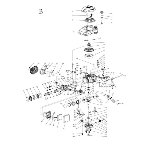 Kosiarka spalinowa - SCHEPPACH MS196-51 5911227903-0177 - (rysunek techniczny)
