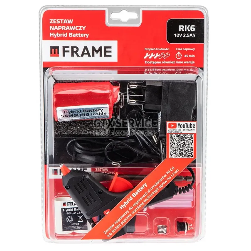 Zestaw naprawczy Hybrid Battery :12V 2.5Ah do Zestawy naprawcze - U004072