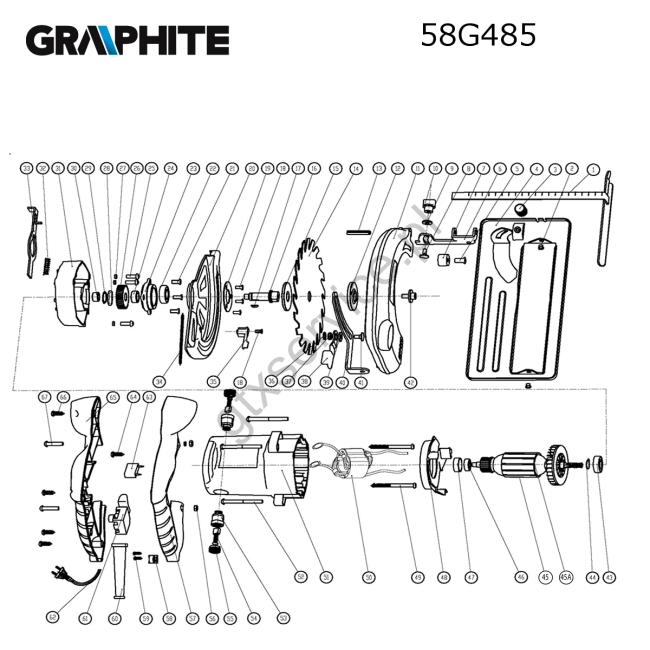 Circular saw - GRAPHITE 58G485