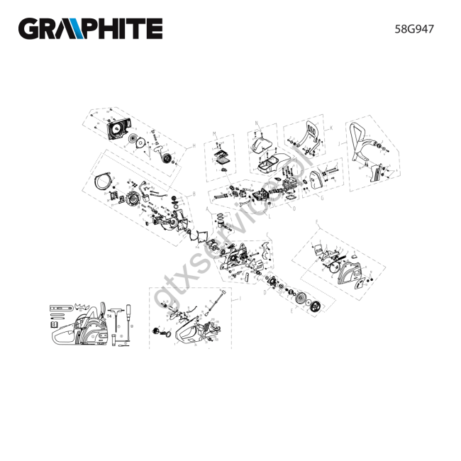 Chain saw - GRAPHITE 58G947