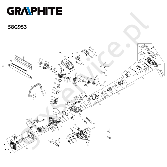 Chain saw - GRAPHITE 58G953