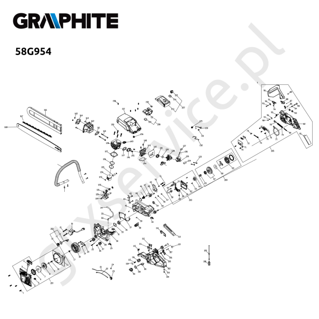 Chain saw - GRAPHITE 58G954