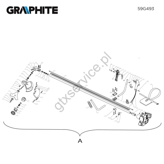 Petrol grass cutter - GRAPHITE 59G493