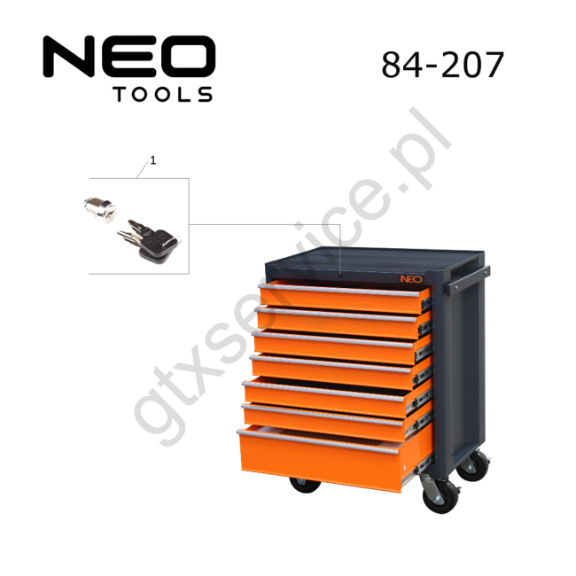 Spare parts Tool cabinet NEO 84-207