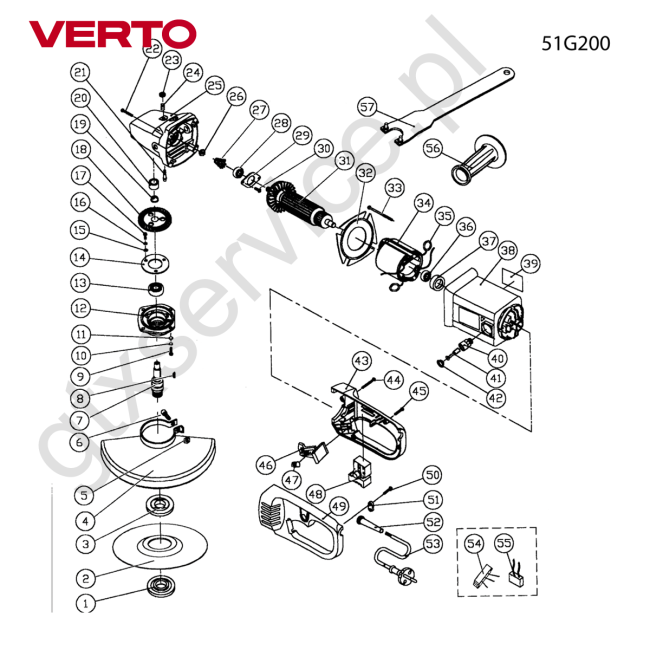 Angle grinder - VERTO 51G200