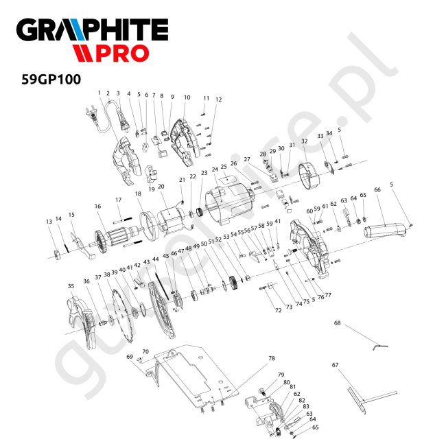 Circular saw - GRAPHITE PRO 59GP100
