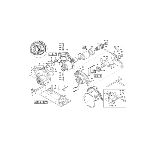 Circular saw - HD18CS-0 4000431631 - (rysunek techniczny)
