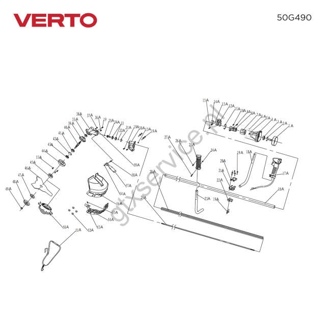 Petrol grass cutter - VERTO 50G490