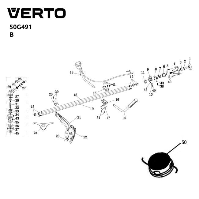 Petrol grass cutter - VERTO 50G491